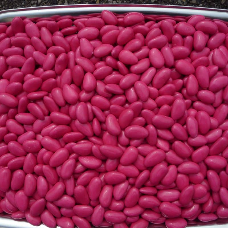 Dragée vrac brillant amande couleur framboise