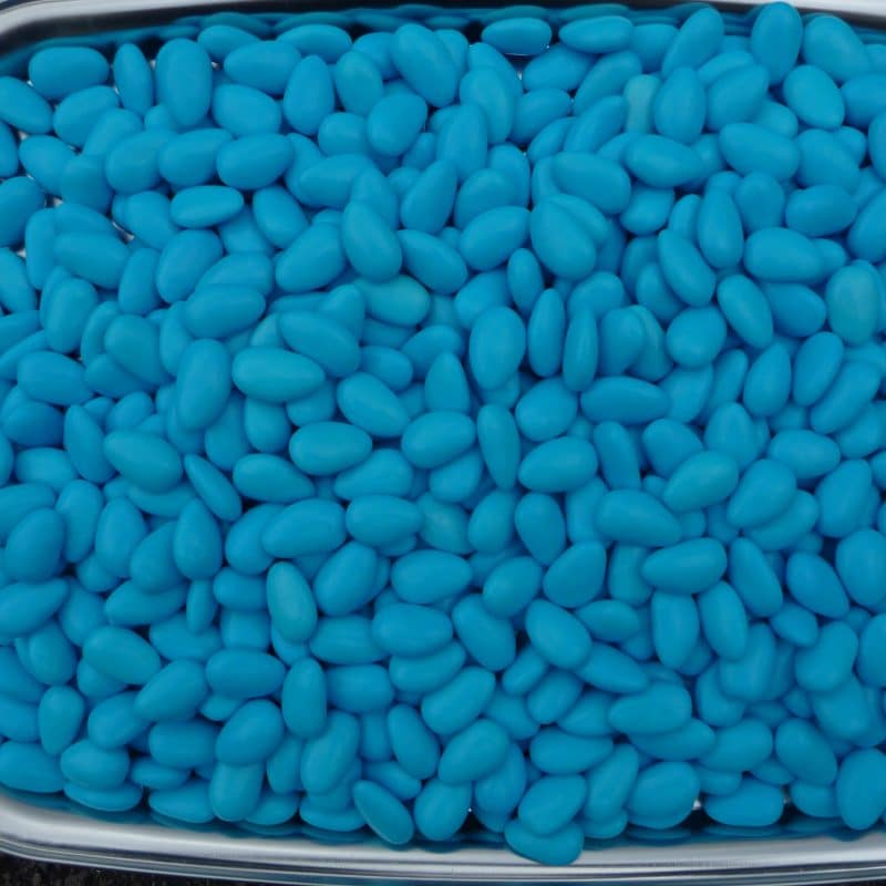 Dragée vrac brillant amande couleur turquoise