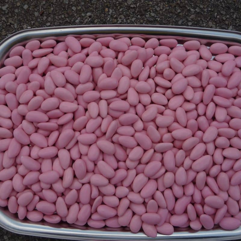 Dragée vrac brillant amande couleur rose nacré