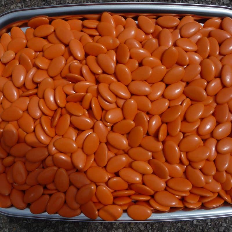 Dragée vrac brillant chocolat couleur capucine