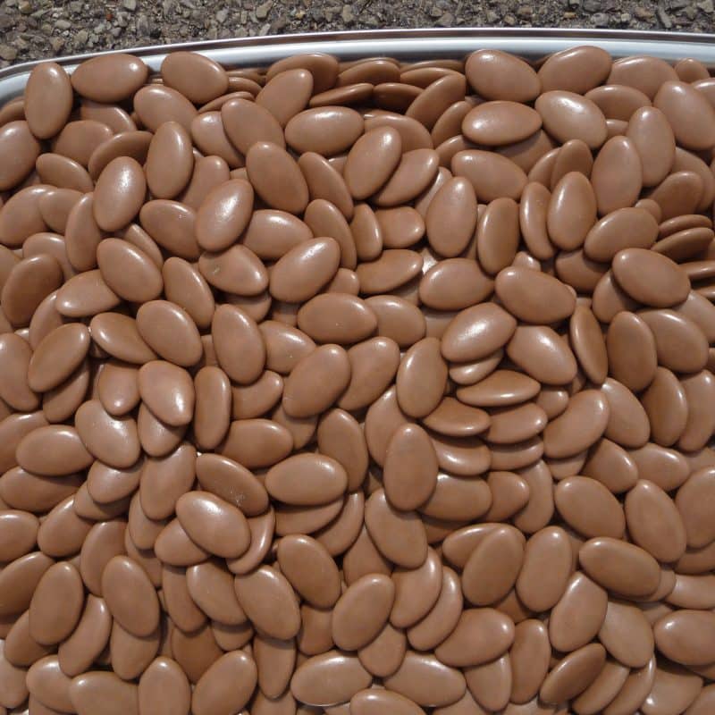Dragée vrac brillant chocolat couleur taupe
