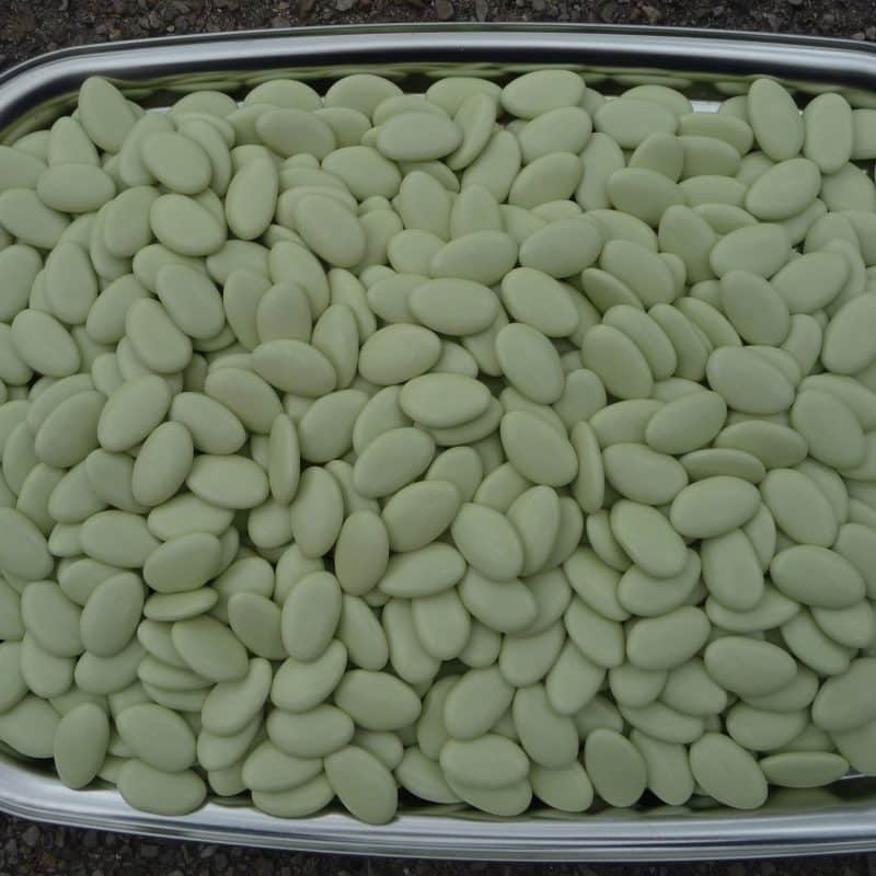 Dragée vrac brillant chocolat couleur vert d'eau