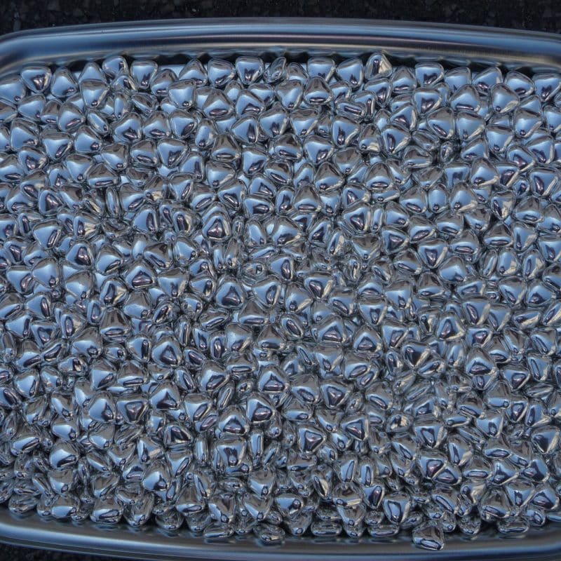 Dragée vrac brillant mini coeur chocolat argent
