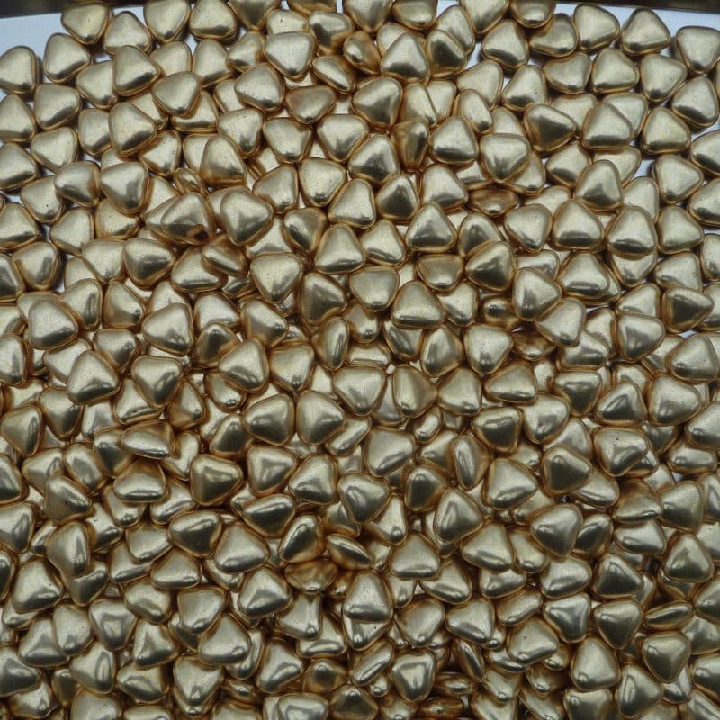 Dragée vrac brillant mini coeur chocolat gold (or)