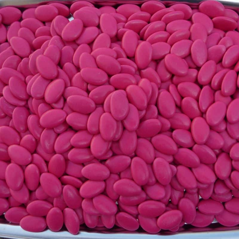Dragée vrac brillant chocolat couleur framboise