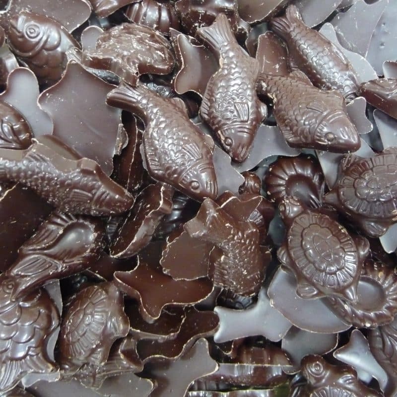 friture chocolat noir paques schaal chocolatier