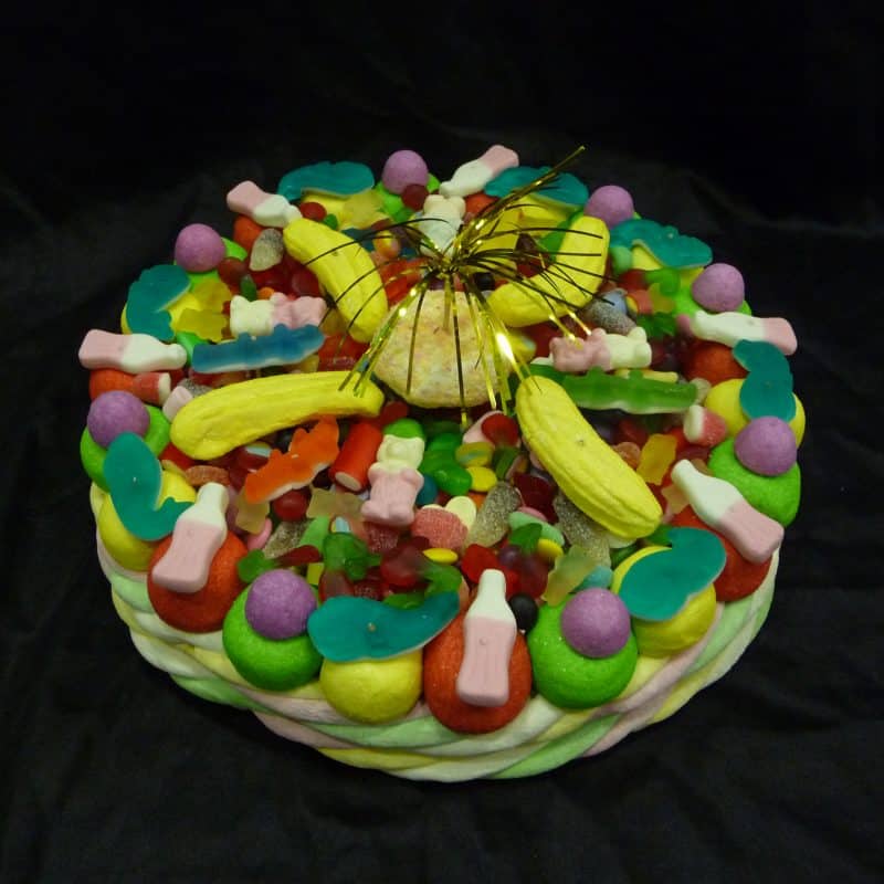 Gâteau de bonbons rond 25 cm