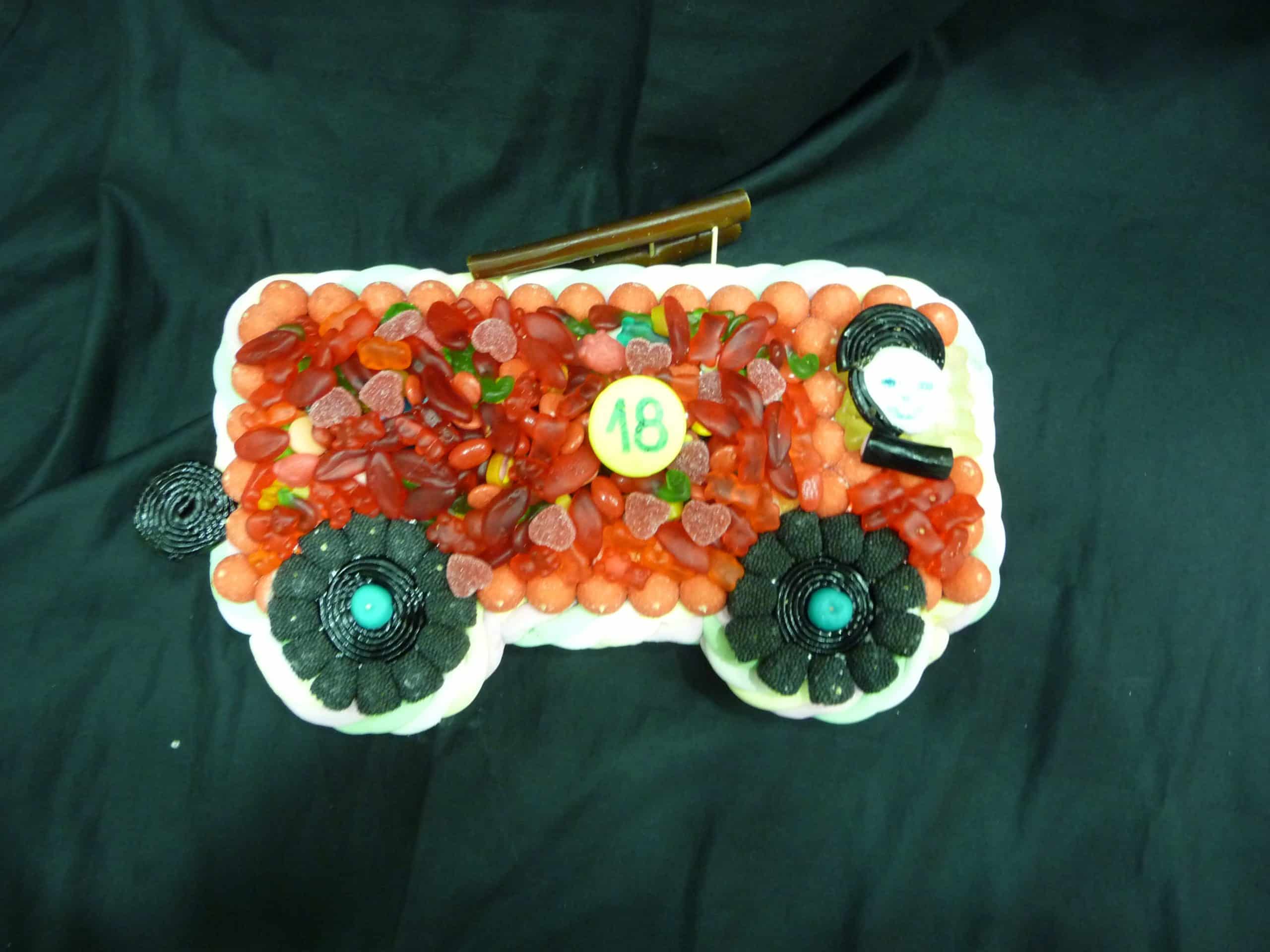 Gâteau de bonbons camion de pompier