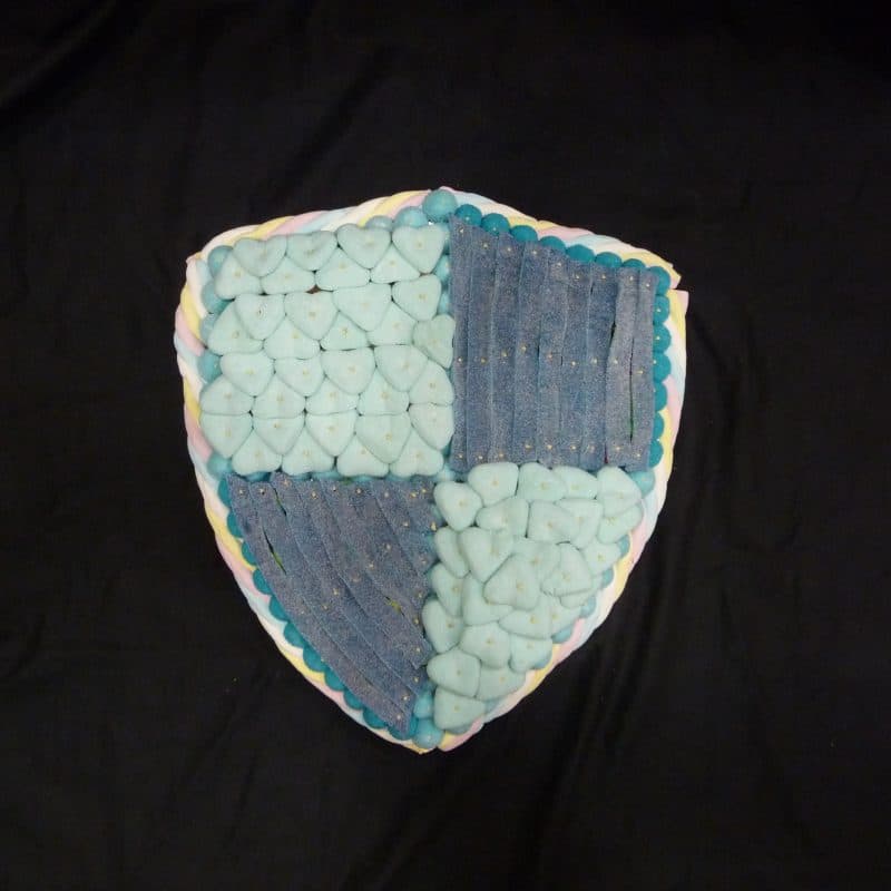 Gâteau de bonbons bouclier