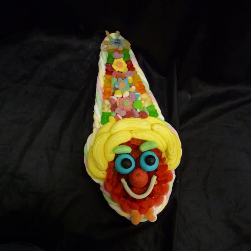 Gâteau de bonbons clown