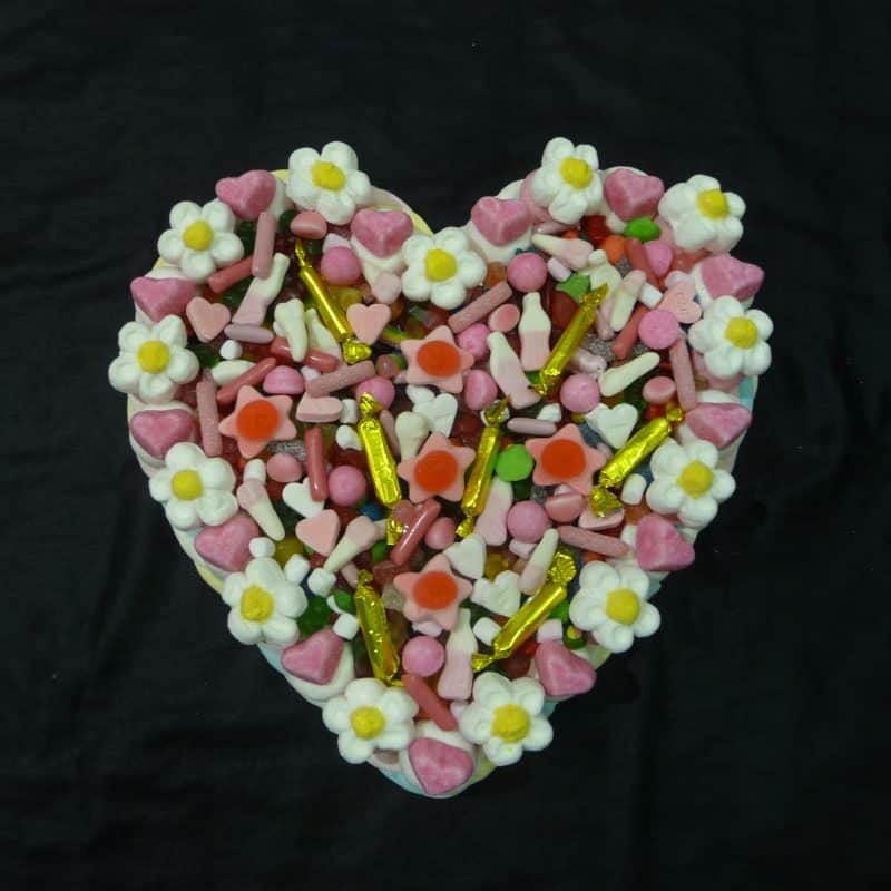 Gâteau de bonbons en forme de Coeur 35 cm