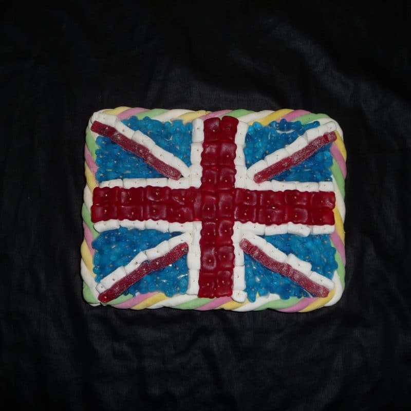 Gâteau de bonbons drapeau anglais