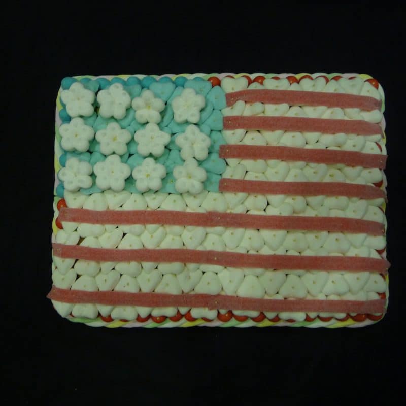 Gâteau de bonbons drapeau USA