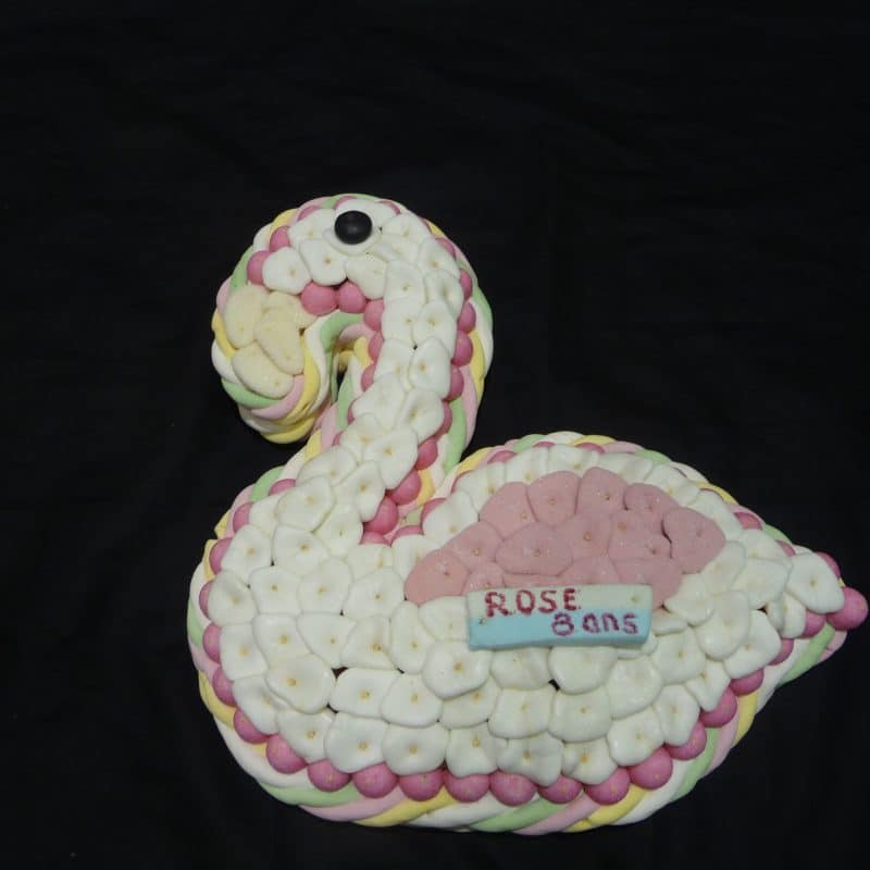 Gâteau de bonbons en forme de flamant rose