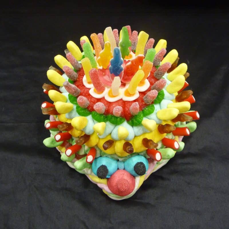 Gâteau de bonbons hérisson