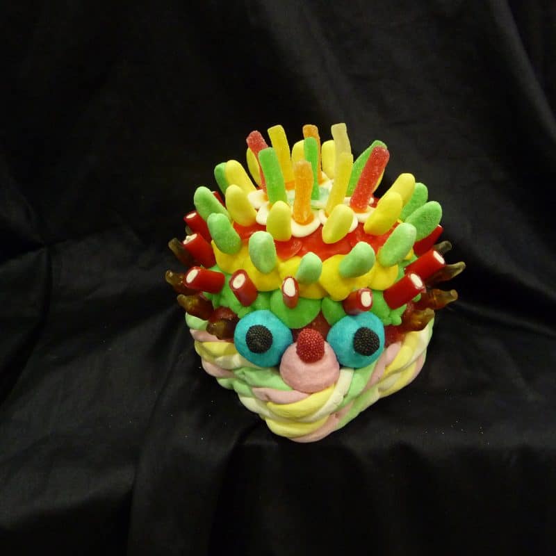 Gâteau de bonbons hérisson