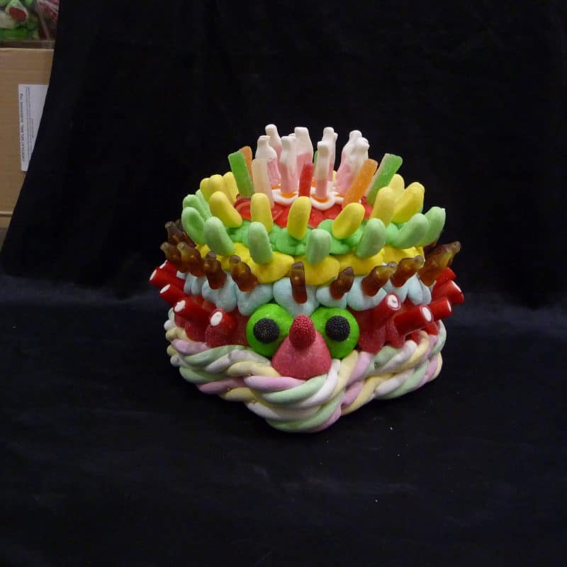 Gâteau de bonbons hérisson