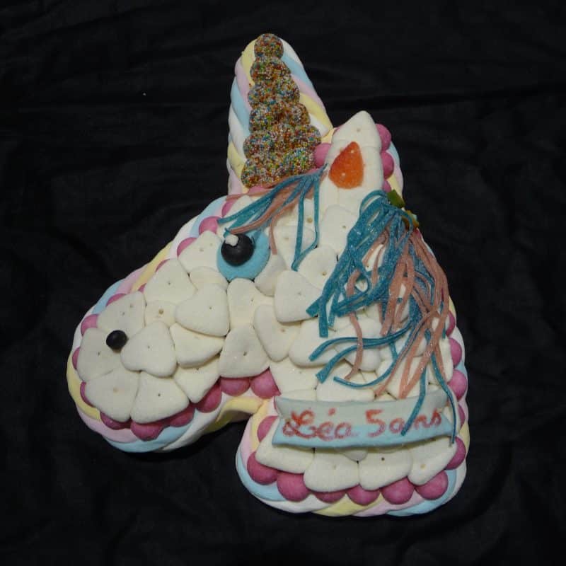 Gâteau de bonbons licorne