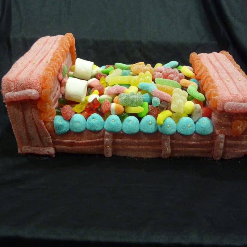 Gâteau de bonbons lit 2 places