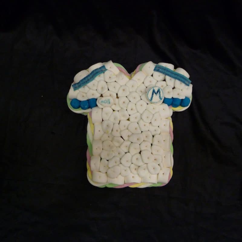 Gâteau de bonbons maillot OM