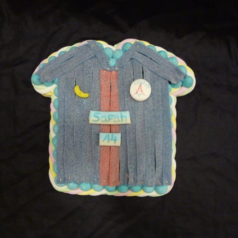 Gâteau de bonbons maillot PSG
