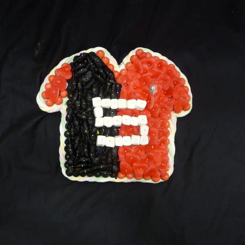 Gâteau de bonbons maillot stade rennais