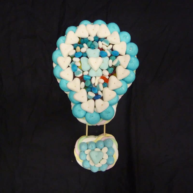 Gâteau de bonbons montgolfière