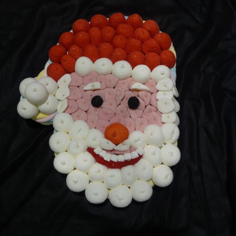 Gâteau de bonbons en forme de Père Noël