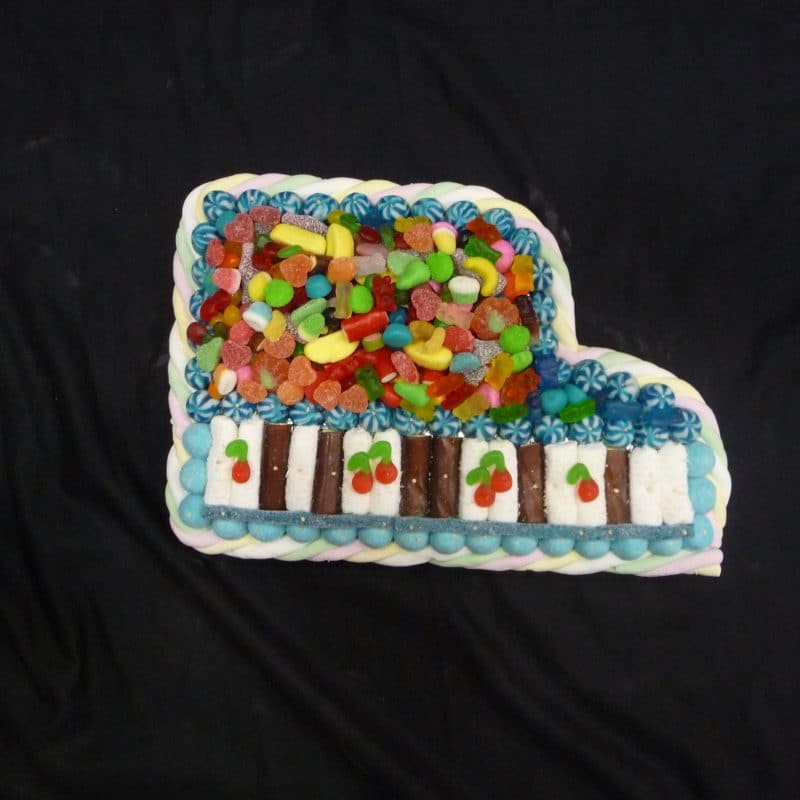 Gâteau de bonbons piano