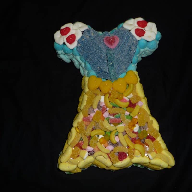 Gâteau de bonbons robe Blanche-Neige