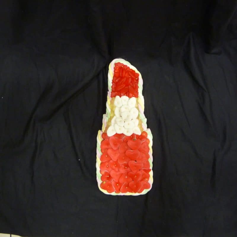 Gâteau de bonbons rouge à lèvres
