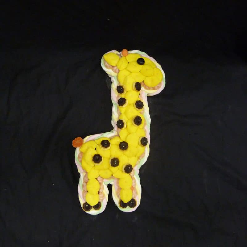 Gâteau de bonbons girafe