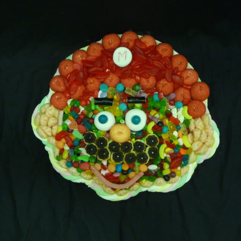 Gâteau de bonbons tête de Mario
