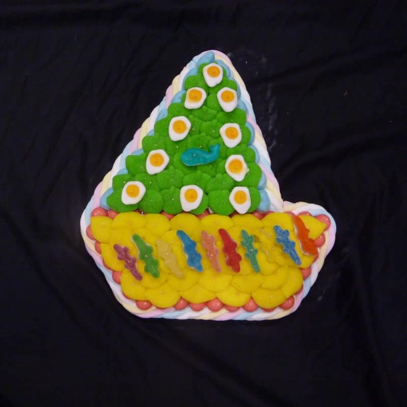 Gâteau de bonbons voilier