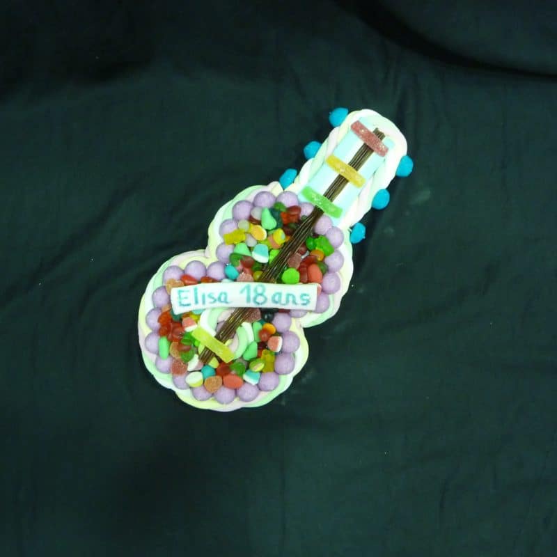 Gâteau de bonbons ukulélé