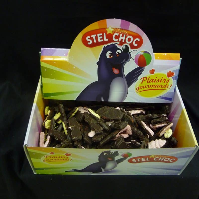 Guimauve de noël mi-choco noir STELCHOC