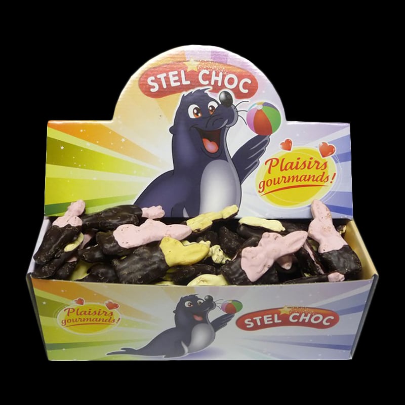 Guimauves Pâques mi-choco noir STELCHOC
