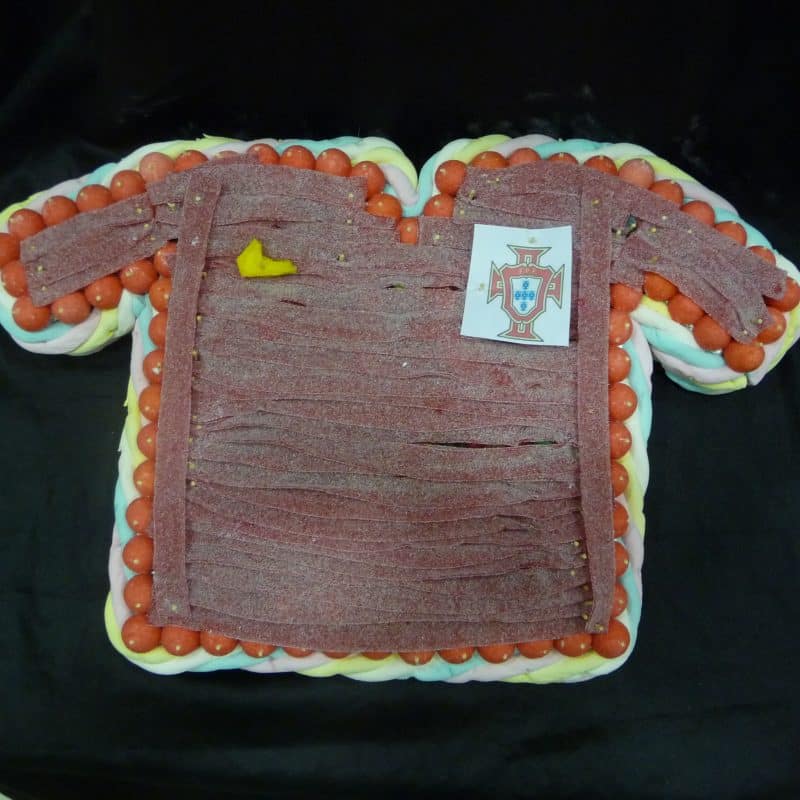 Gâteau de bonbons maillot Portugal