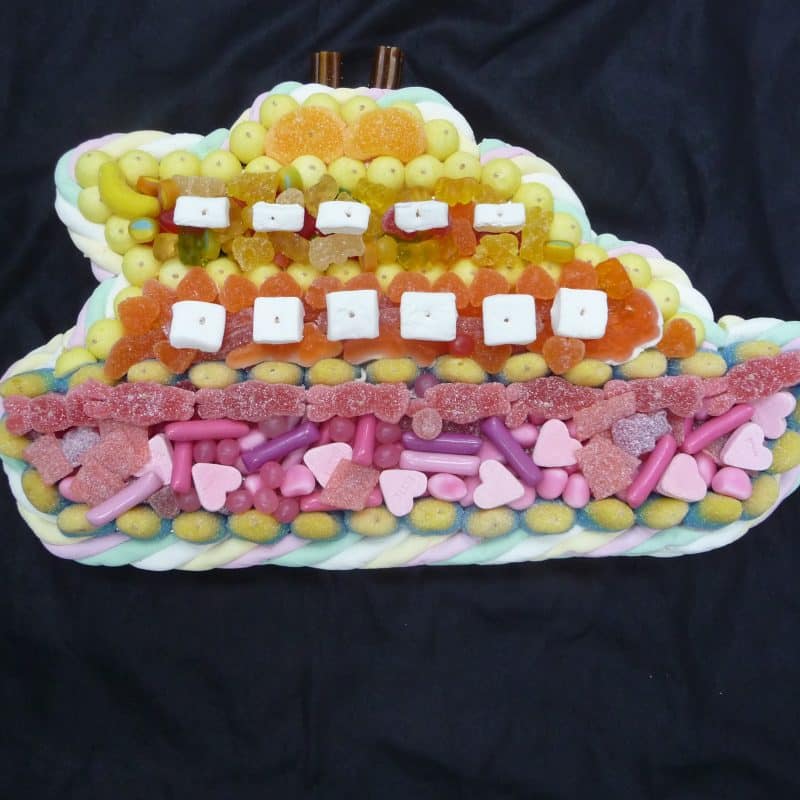 gateau de bonbons bateau de croisiere