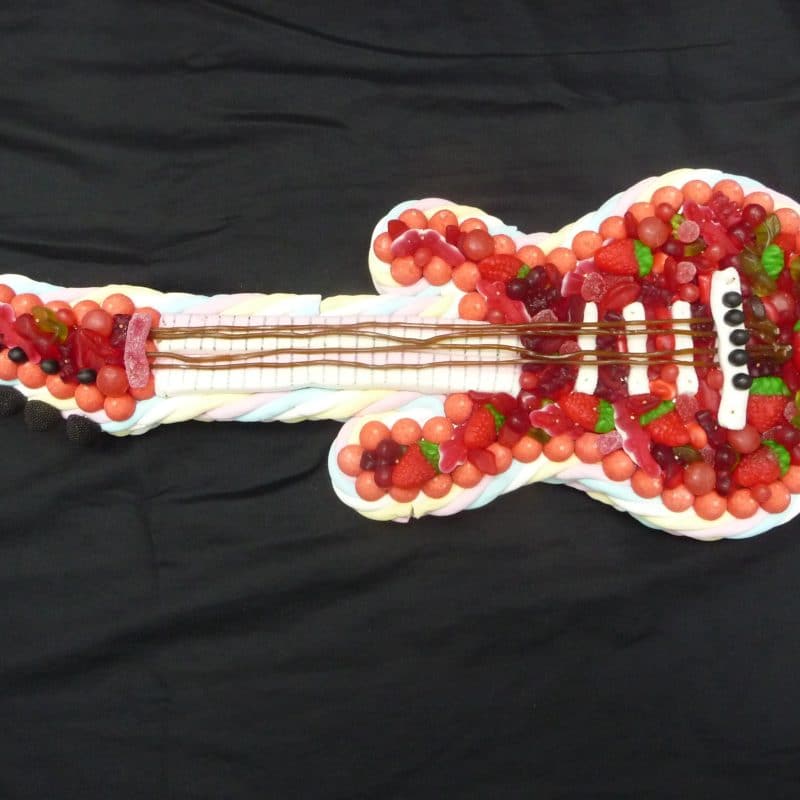 gateau de bonbons guitare electrique fender