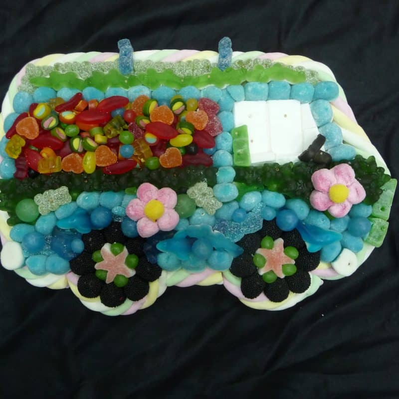 gateau de bonbons mystery machine van scoo bidoo