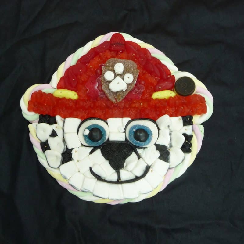 gateau de bonbons tete de marcus pat patrouille