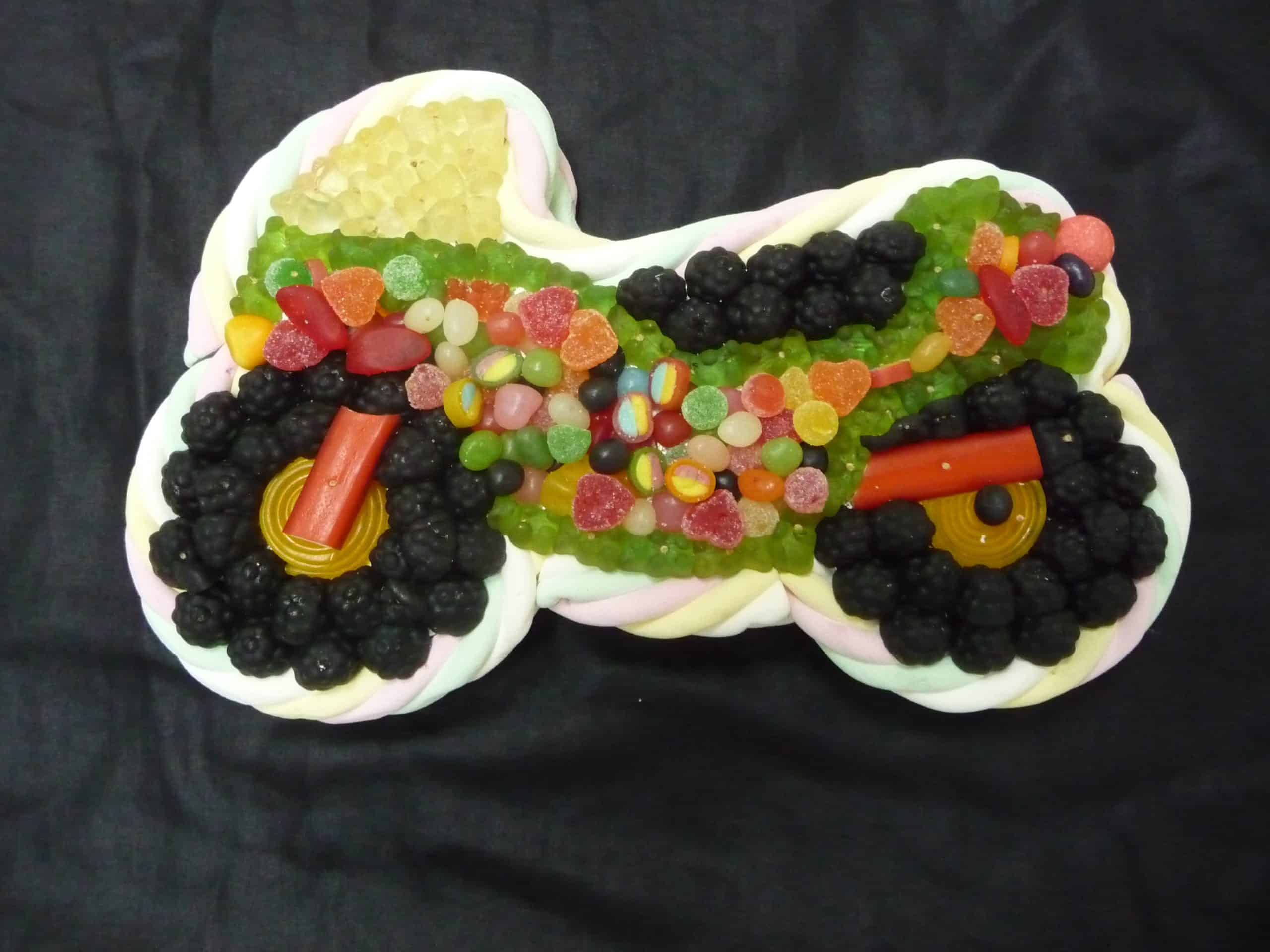 gateau de bonbons petite moto